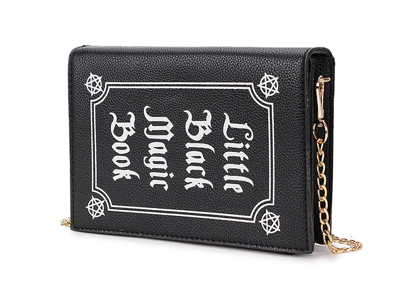 Little Black Magic Book Chain Crossbody Bagm