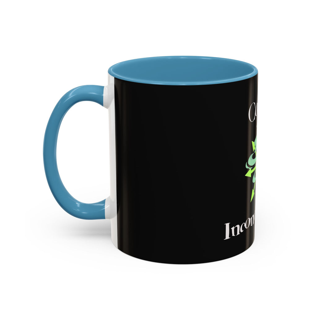 Cosmic Inconvenience Black Accent Coffee Mug — Mystical Eye Graphic (11/15oz)