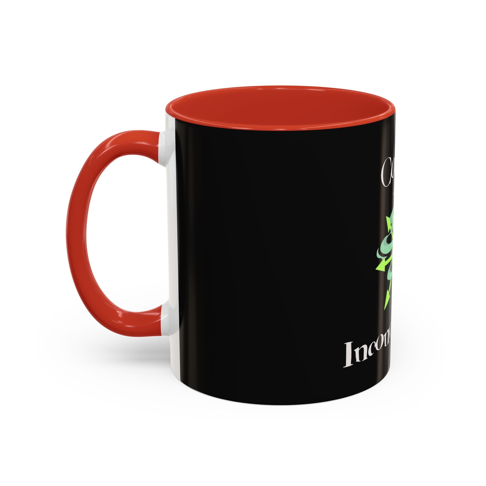 Cosmic Inconvenience Black Accent Coffee Mug — Mystical Eye Graphic (11/15oz)