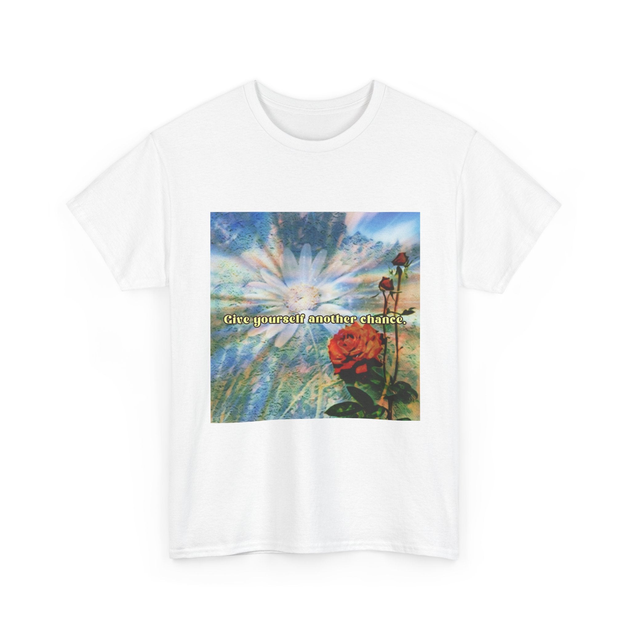 T-Shirt — 'Give Yourself Another Chance' Floral Vintage Graphic Tee