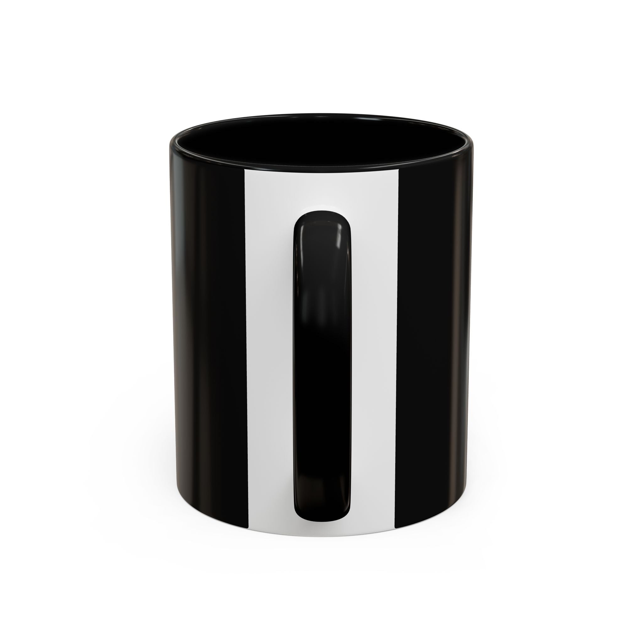 Cosmic Inconvenience Black Accent Coffee Mug — Mystical Eye Graphic (11/15oz)