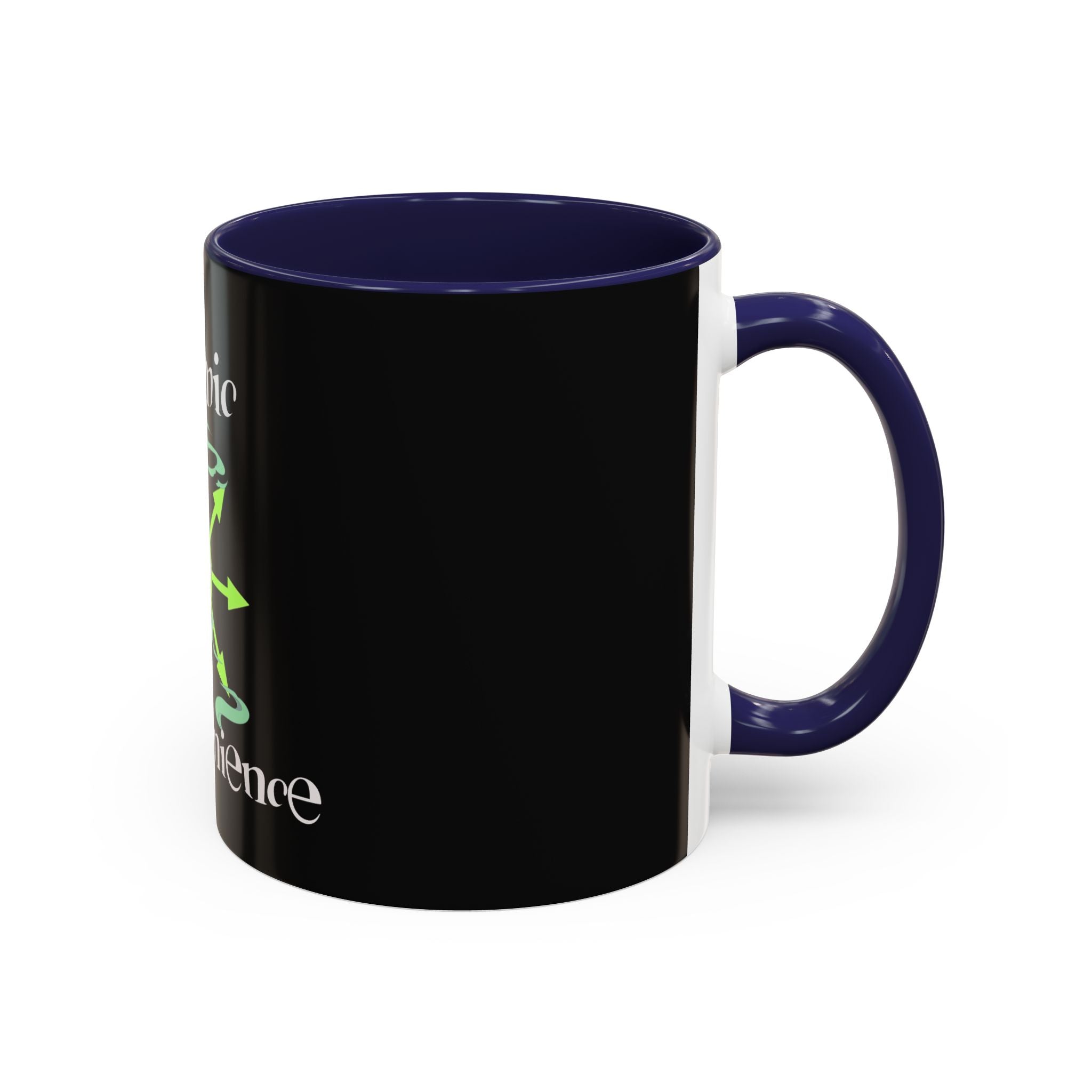 Cosmic Inconvenience Black Accent Coffee Mug — Mystical Eye Graphic (11/15oz)