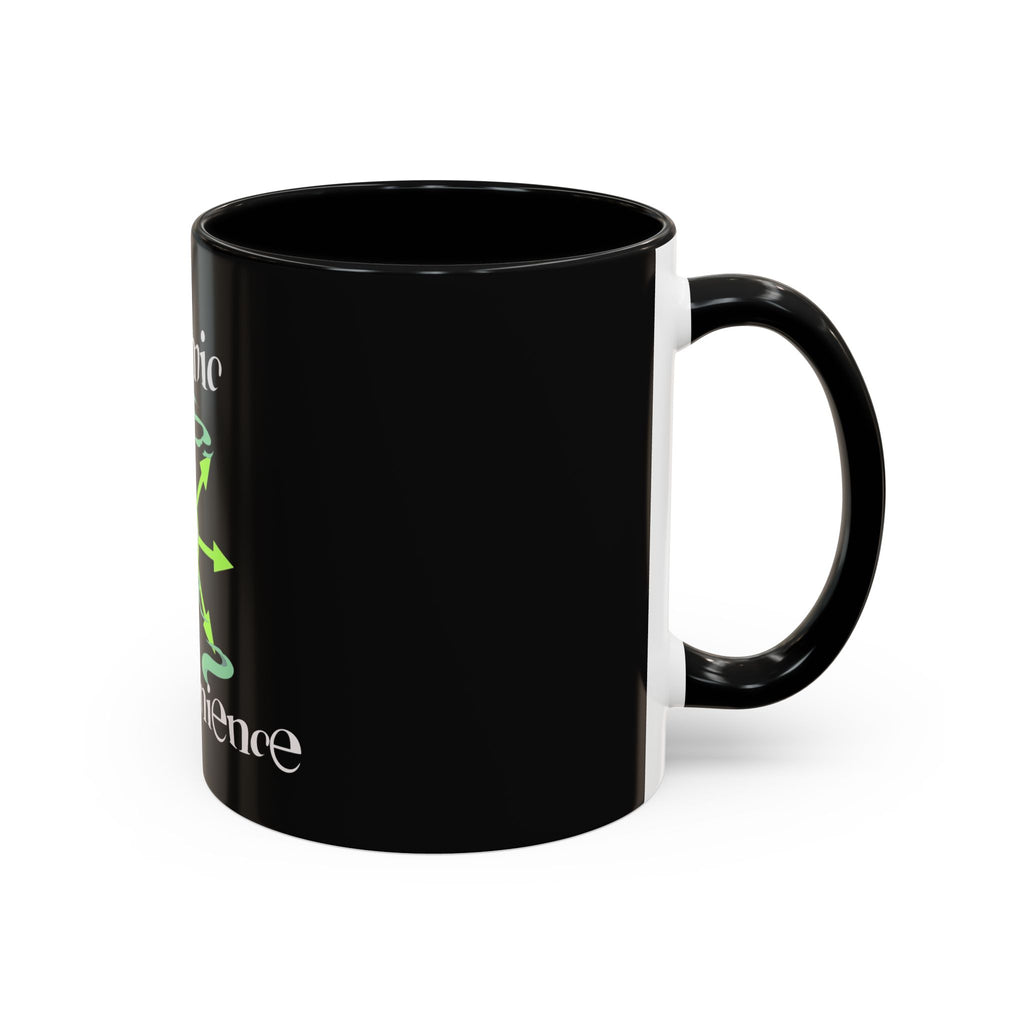 Cosmic Inconvenience Black Accent Coffee Mug — Mystical Eye Graphic (11/15oz)