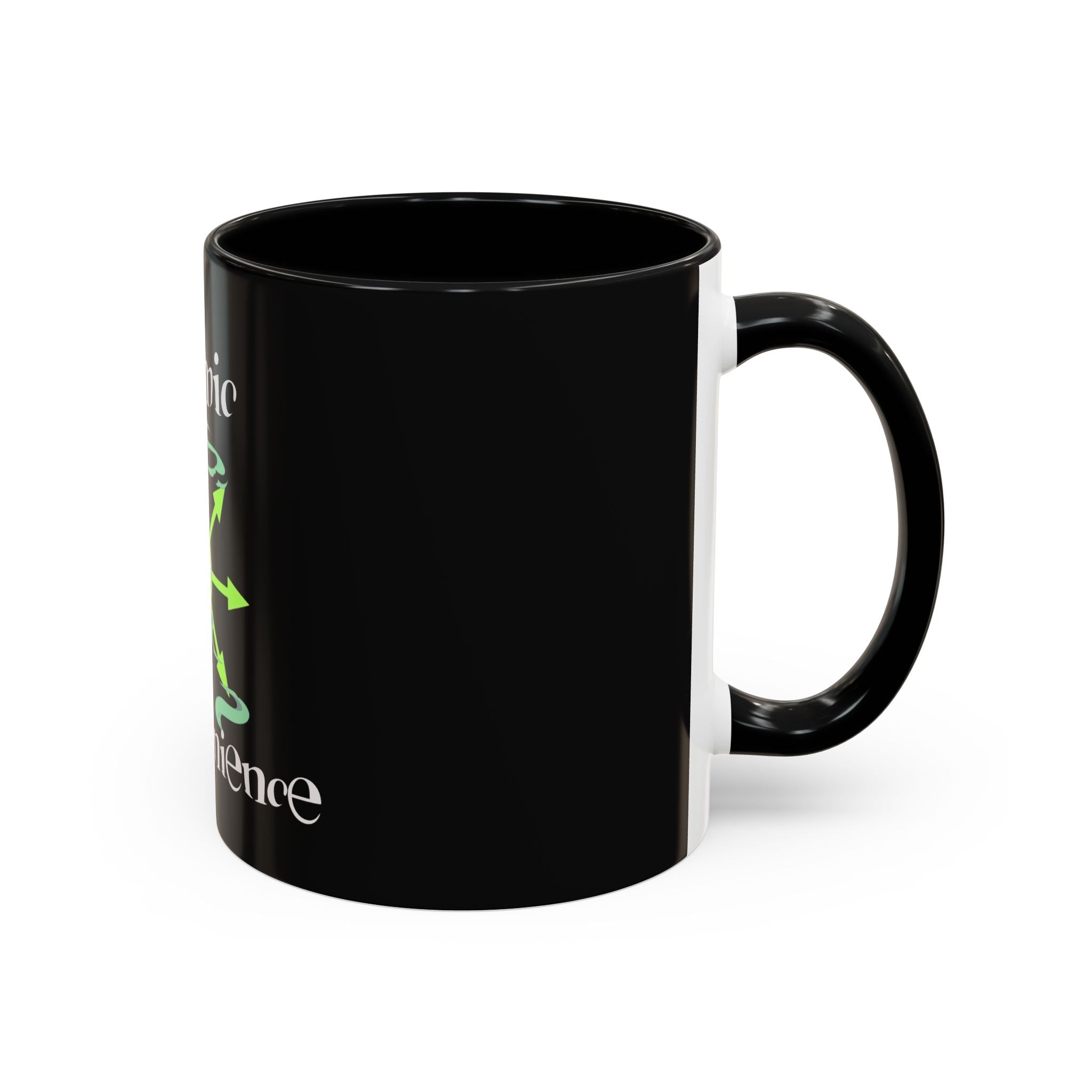 Cosmic Inconvenience Black Accent Coffee Mug — Mystical Eye Graphic (11/15oz)