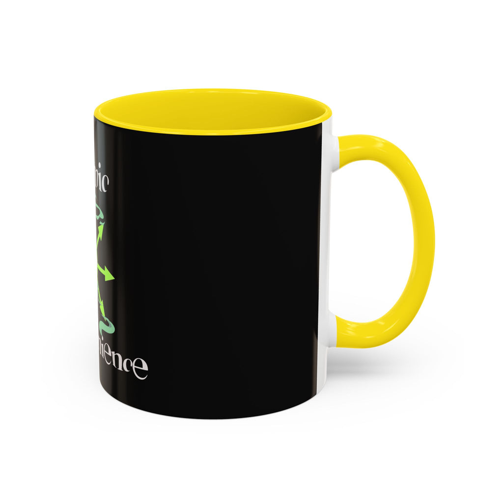 Cosmic Inconvenience Black Accent Coffee Mug — Mystical Eye Graphic (11/15oz)