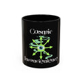 Cosmic Inconvenience Black Accent Coffee Mug — Mystical Eye Graphic (11/15oz)