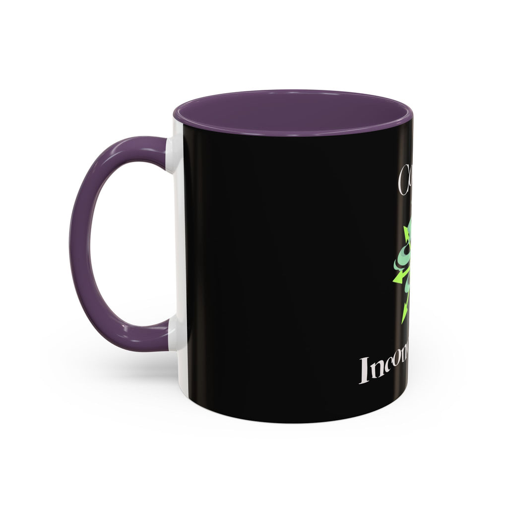 Cosmic Inconvenience Black Accent Coffee Mug — Mystical Eye Graphic (11/15oz)