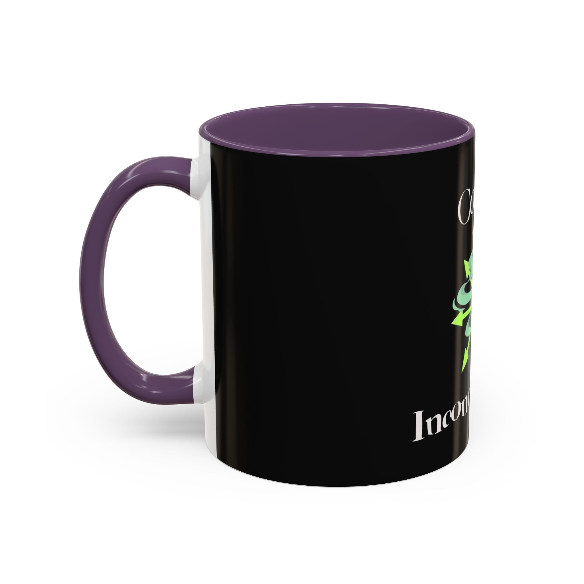 Cosmic Inconvenience Black Accent Coffee Mug — Mystical Eye Graphic (11/15oz)