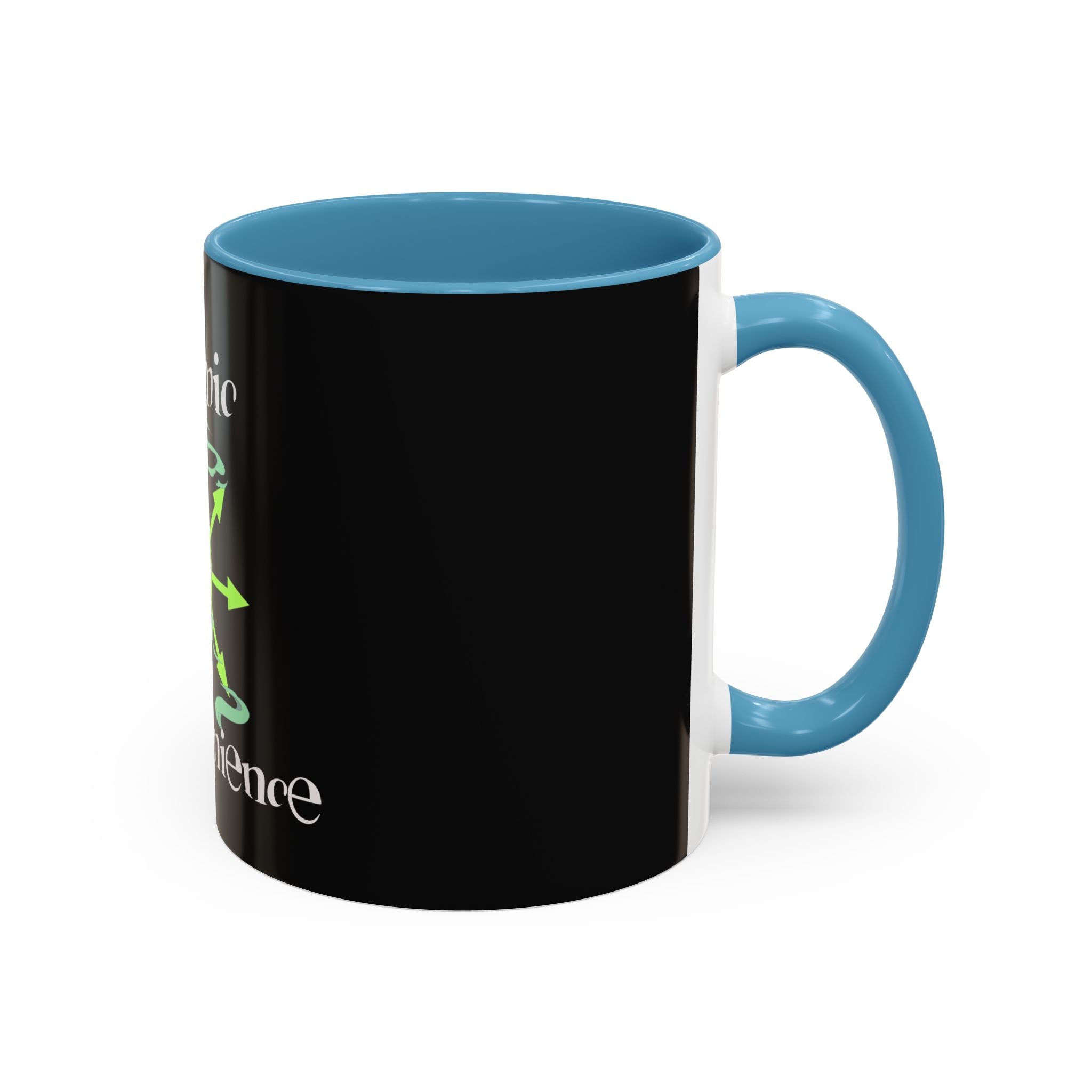 Cosmic Inconvenience Black Accent Coffee Mug — Mystical Eye Graphic (11/15oz)