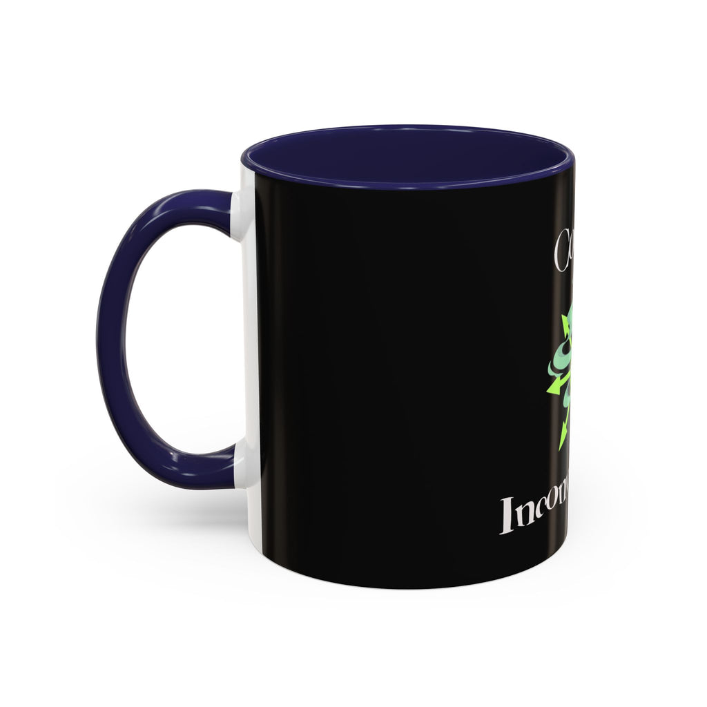 Cosmic Inconvenience Black Accent Coffee Mug — Mystical Eye Graphic (11/15oz)