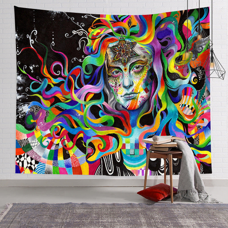 Colorful Psychedelic Wall Tapestry