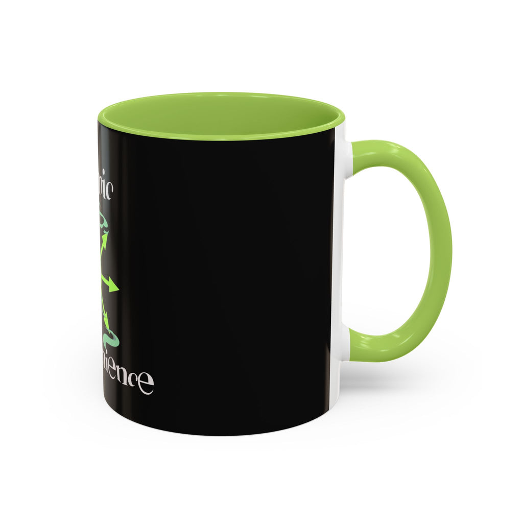 Cosmic Inconvenience Black Accent Coffee Mug — Mystical Eye Graphic (11/15oz)