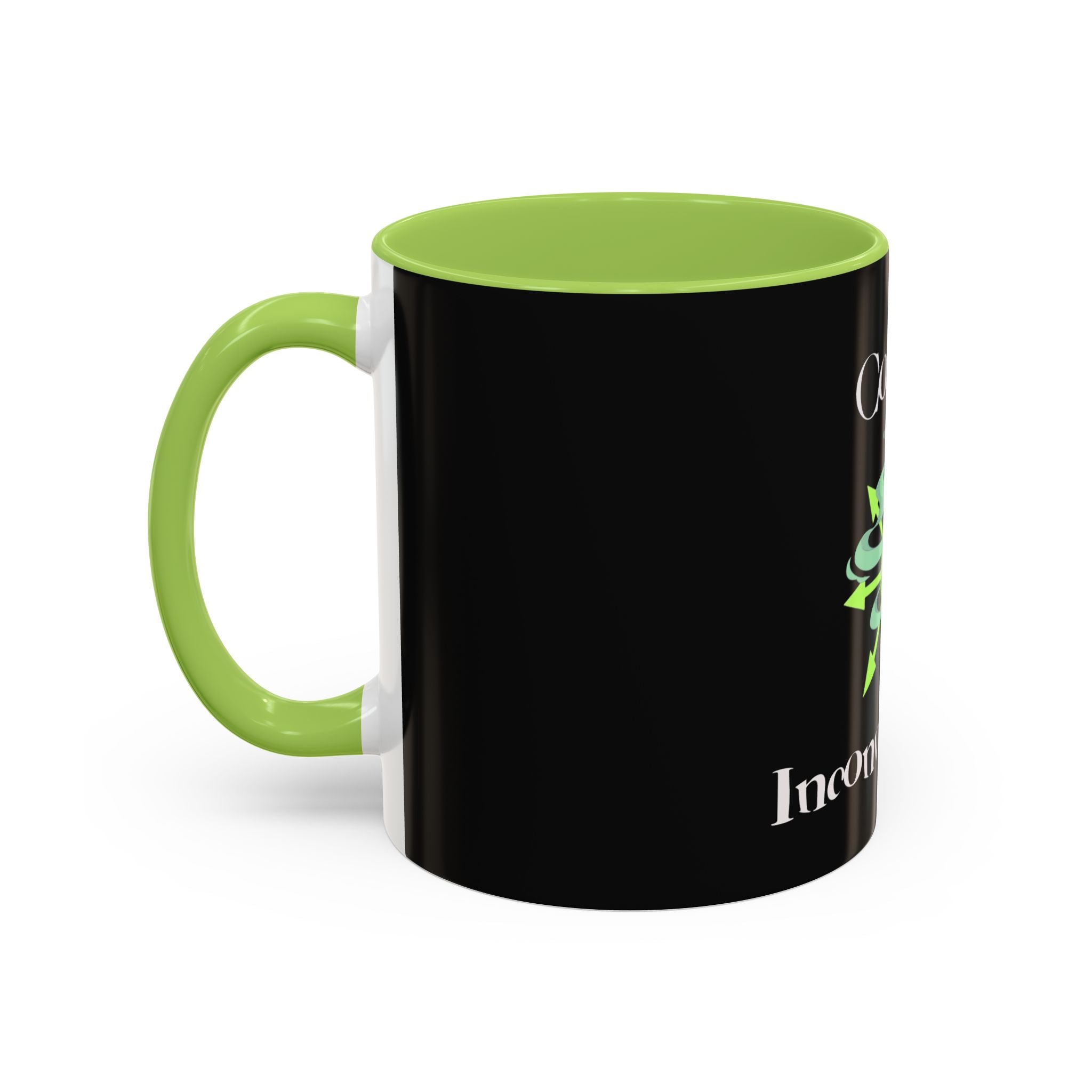 Cosmic Inconvenience Black Accent Coffee Mug — Mystical Eye Graphic (11/15oz)