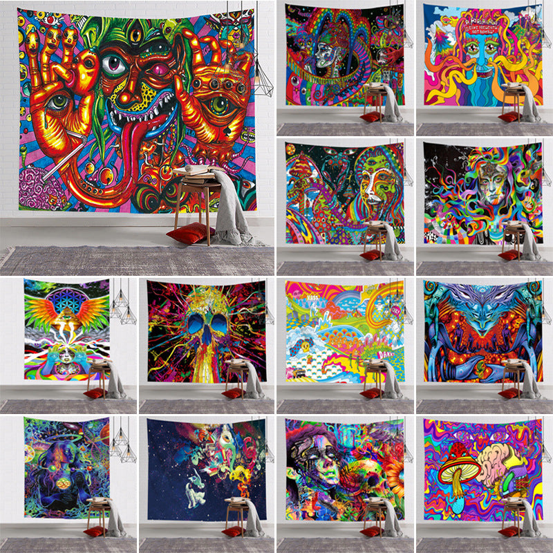 Colorful Psychedelic Wall Tapestry