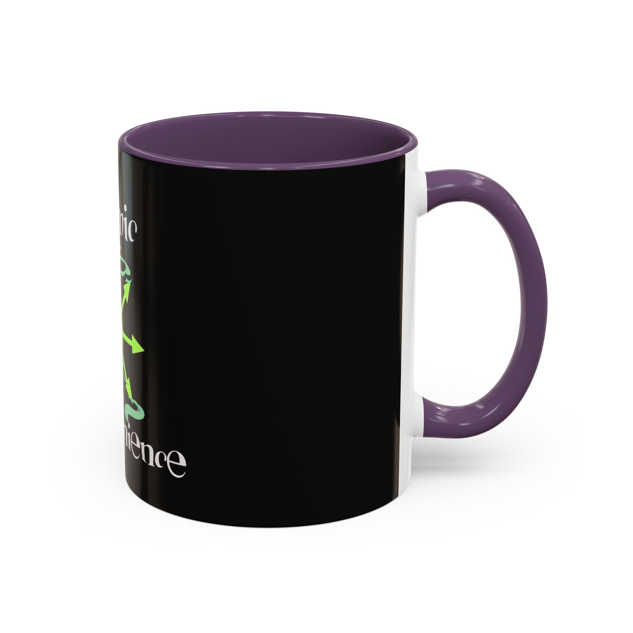 Cosmic Inconvenience Black Accent Coffee Mug — Mystical Eye Graphic (11/15oz)