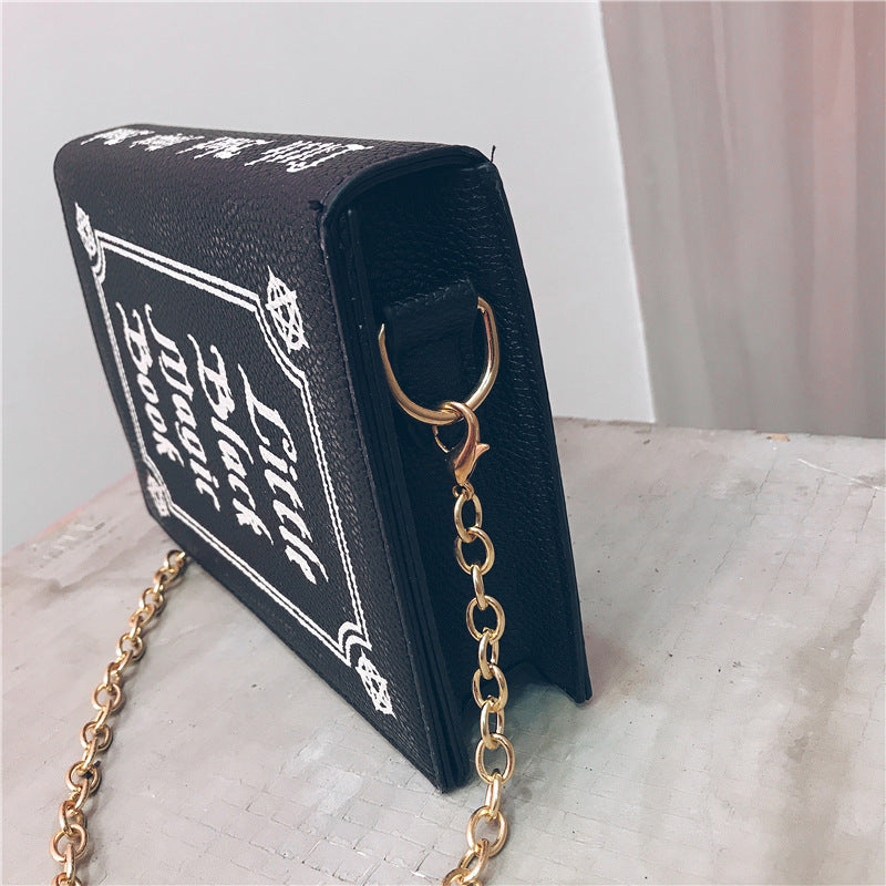 Little Black Magic Book Chain Crossbody Bagm