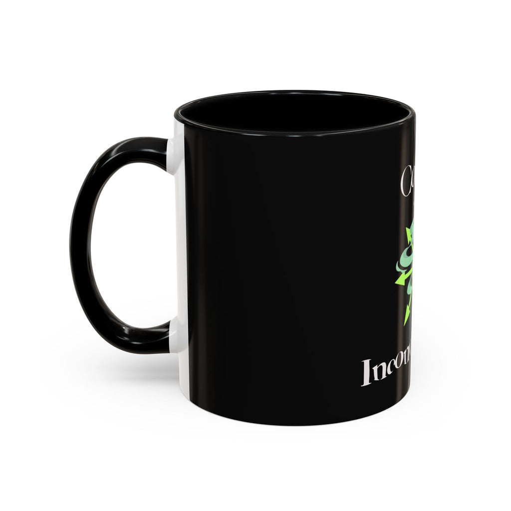 Cosmic Inconvenience Black Accent Coffee Mug — Mystical Eye Graphic (11/15oz)