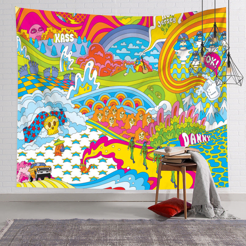 Colorful Psychedelic Wall Tapestry