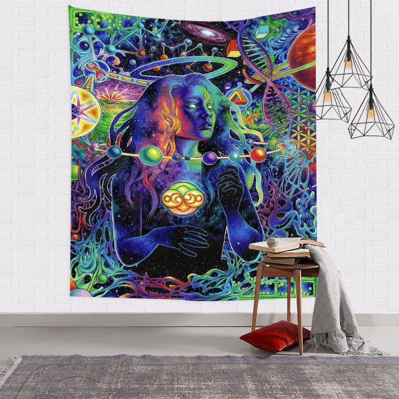Colorful Psychedelic Wall Tapestry