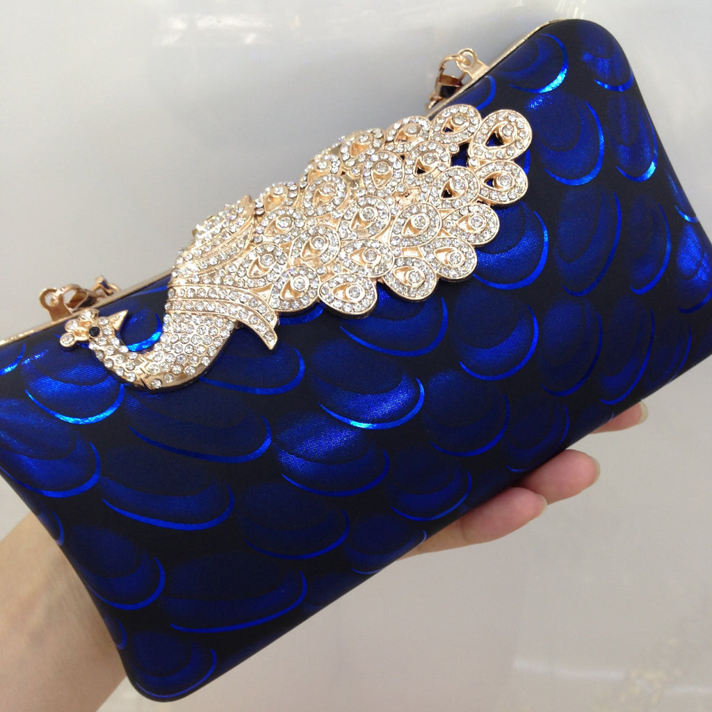 Diamond Peacock Leather Purse