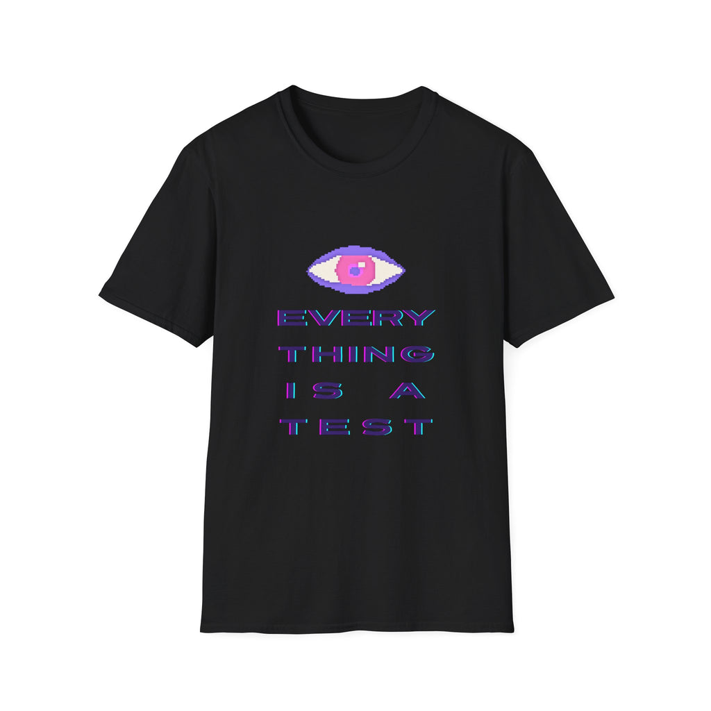 Everything Is Test T-Shirt — Retro Pixel Eye Graphic Tee