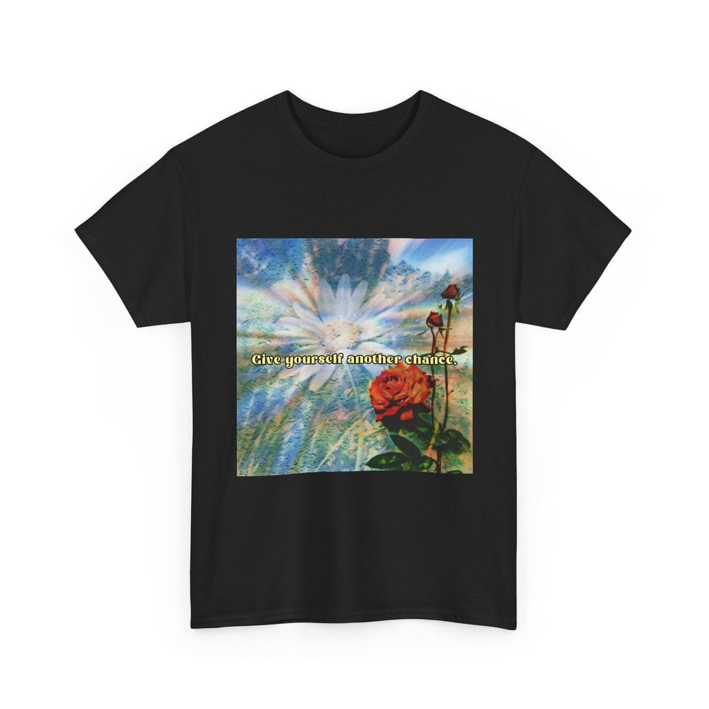 T-Shirt — 'Give Yourself Another Chance' Floral Vintage Graphic Tee