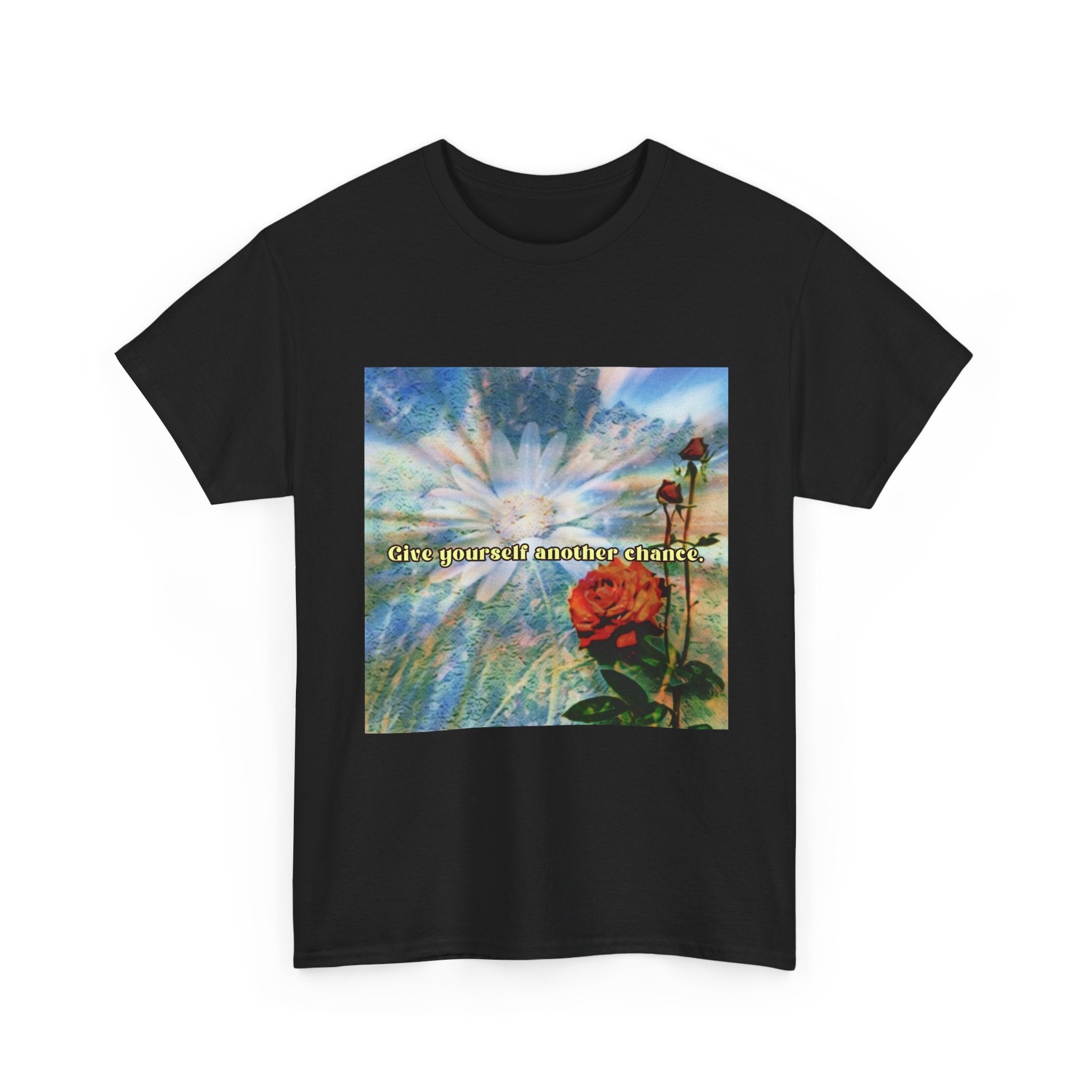 T-Shirt — 'Give Yourself Another Chance' Floral Vintage Graphic Tee