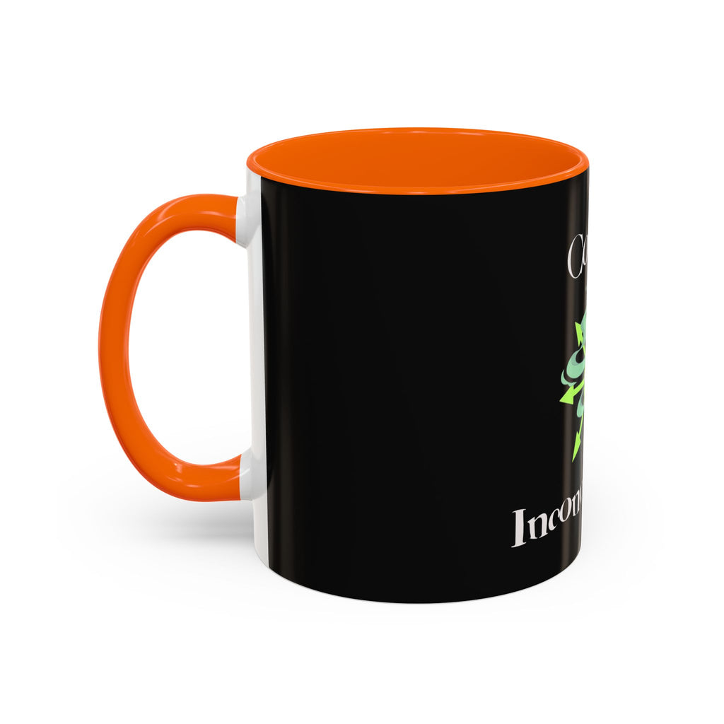 Cosmic Inconvenience Black Accent Coffee Mug — Mystical Eye Graphic (11/15oz)