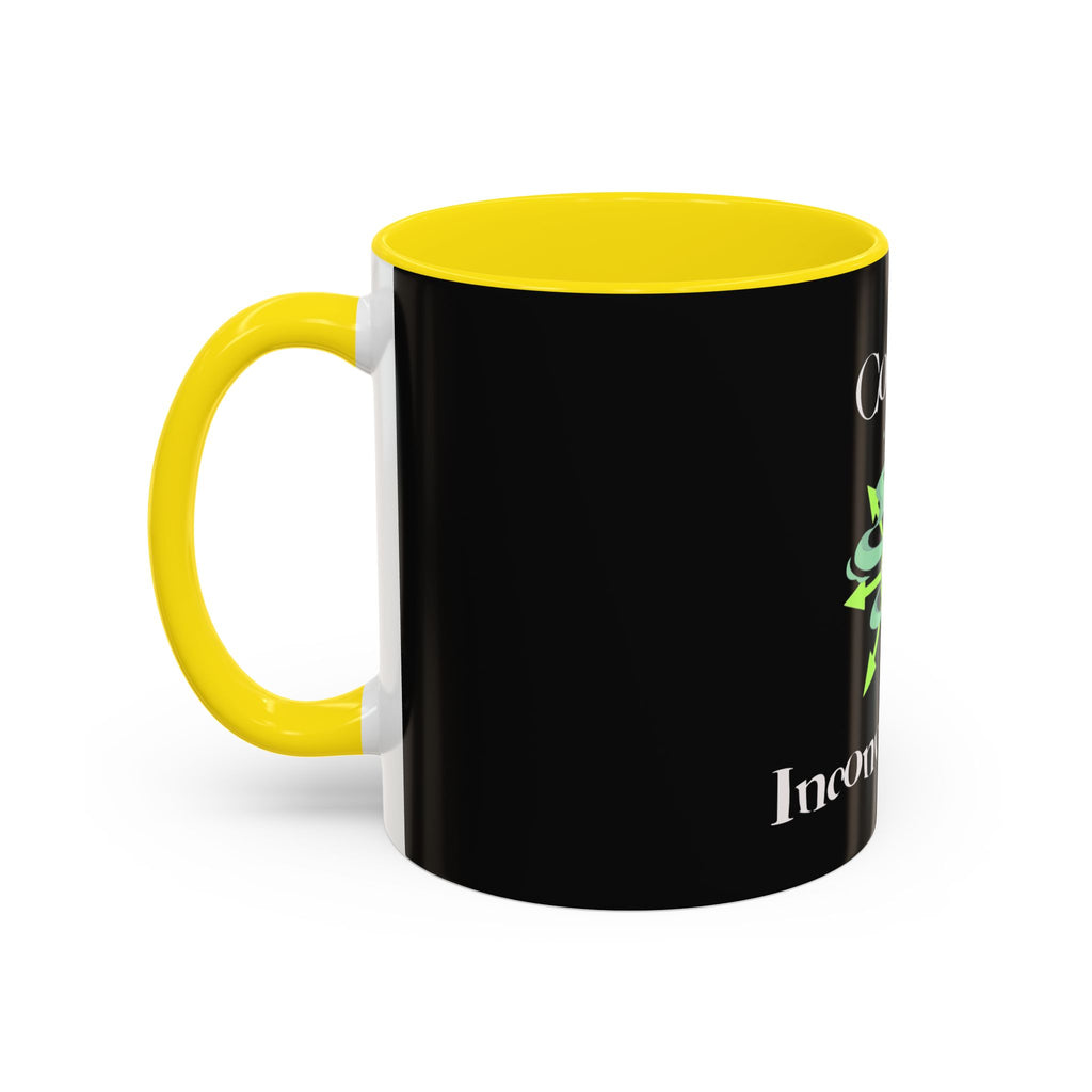 Cosmic Inconvenience Black Accent Coffee Mug — Mystical Eye Graphic (11/15oz)