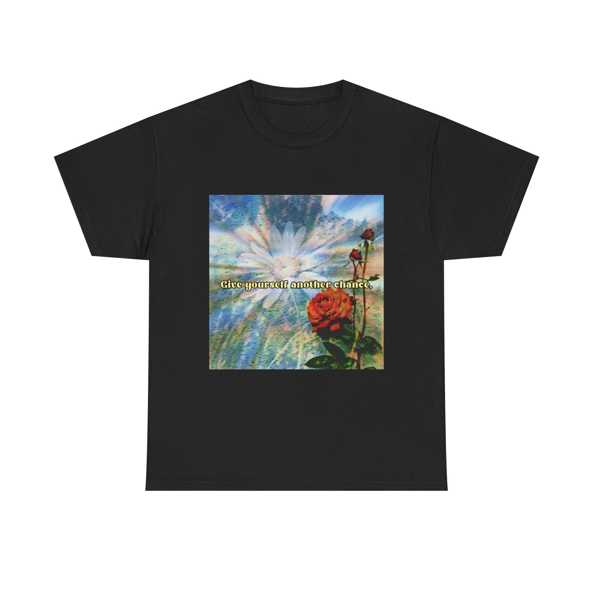 T-Shirt — 'Give Yourself Another Chance' Floral Vintage Graphic Tee