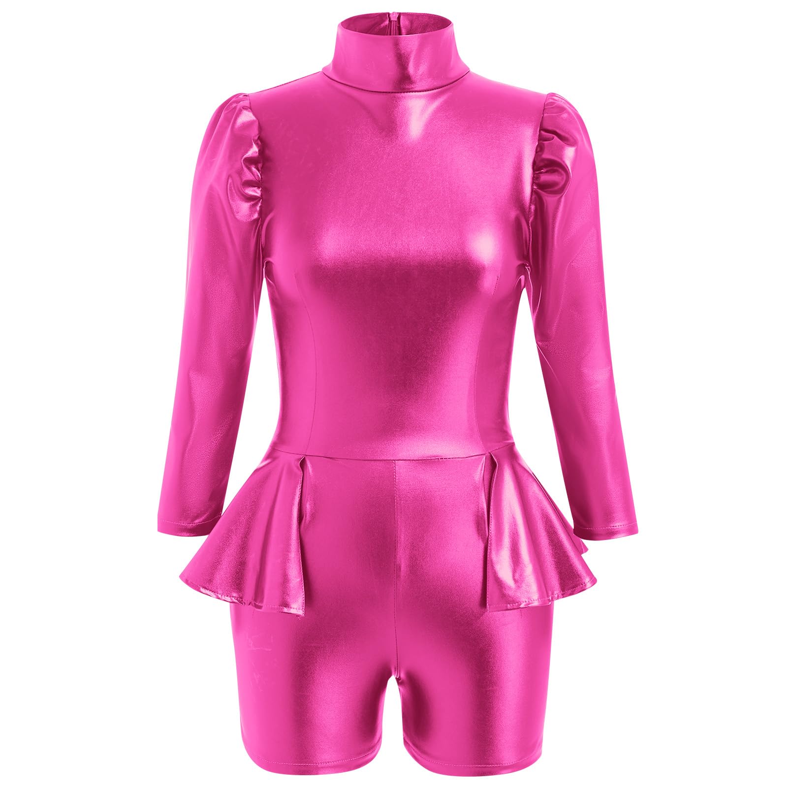 Shiny Metallic Disco Party Bodysuit