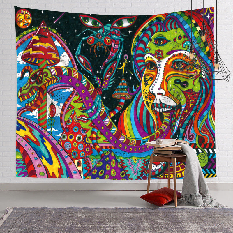 Colorful Psychedelic Wall Tapestry