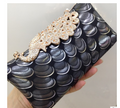 Diamond Peacock Leather Purse