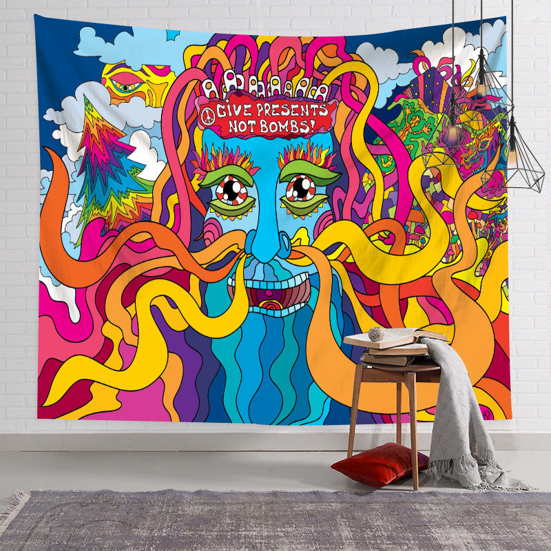 Colorful Psychedelic Wall Tapestry