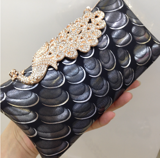 Diamond Peacock Leather Purse