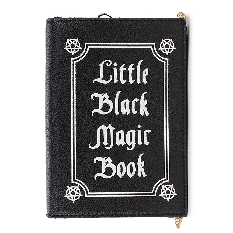 Little Black Magic Book Chain Crossbody Bagm