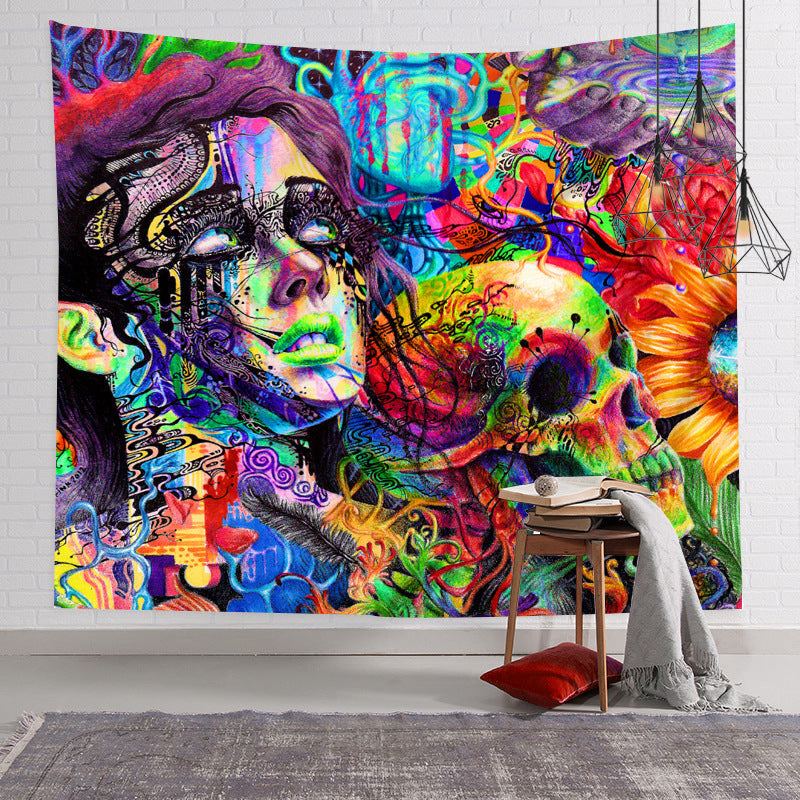 Colorful Psychedelic Wall Tapestry