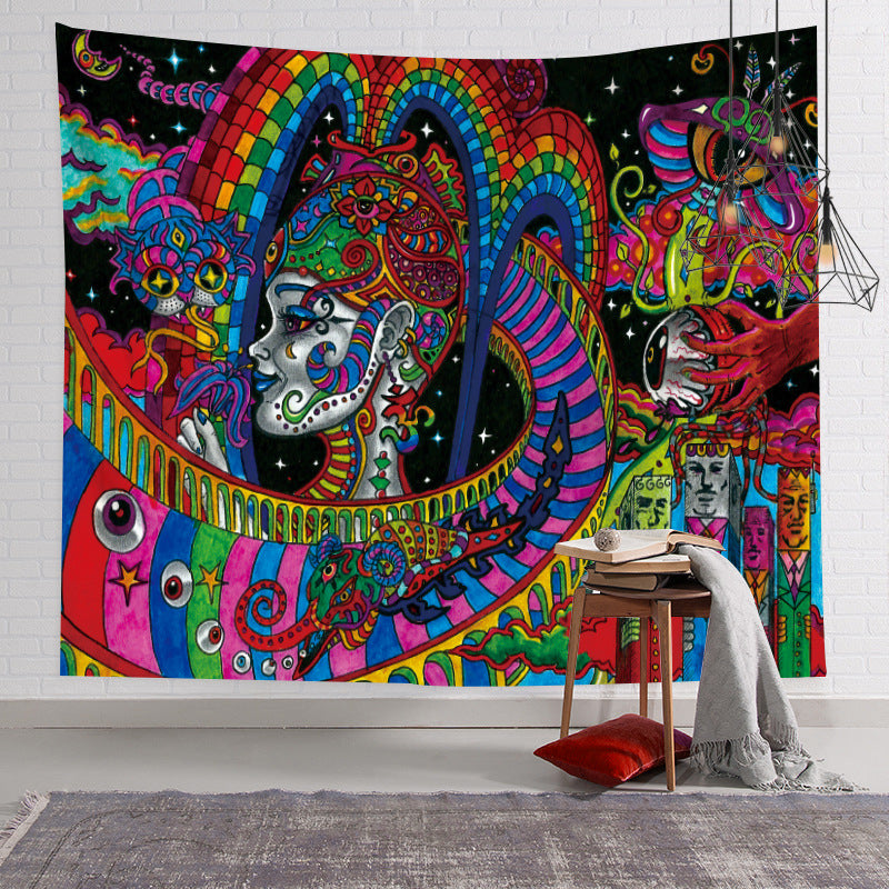 Colorful Psychedelic Wall Tapestry