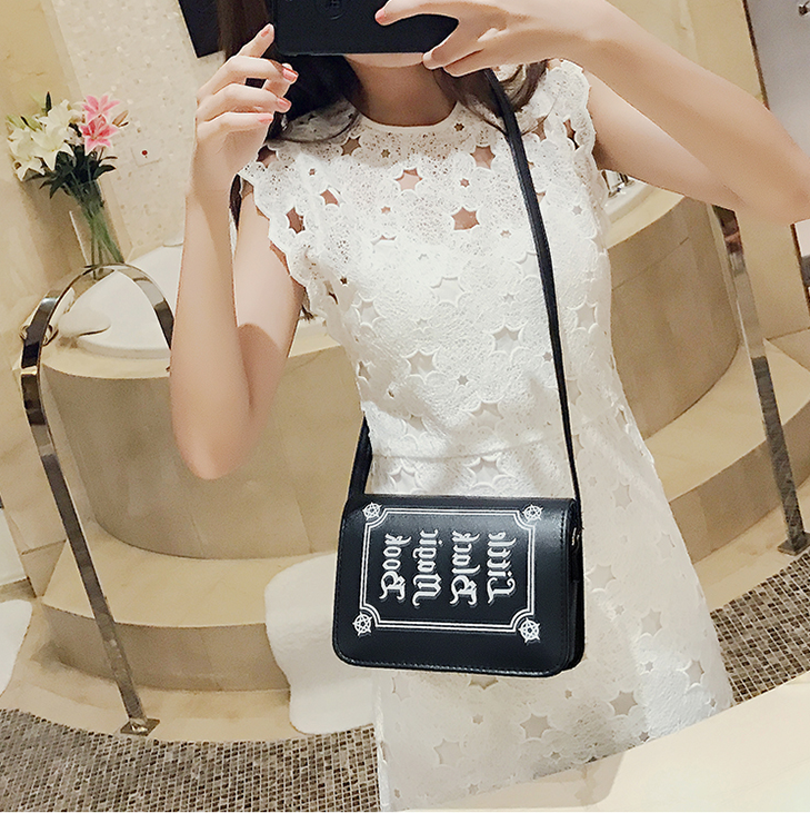 Little Black Magic Book Chain Crossbody Bagm